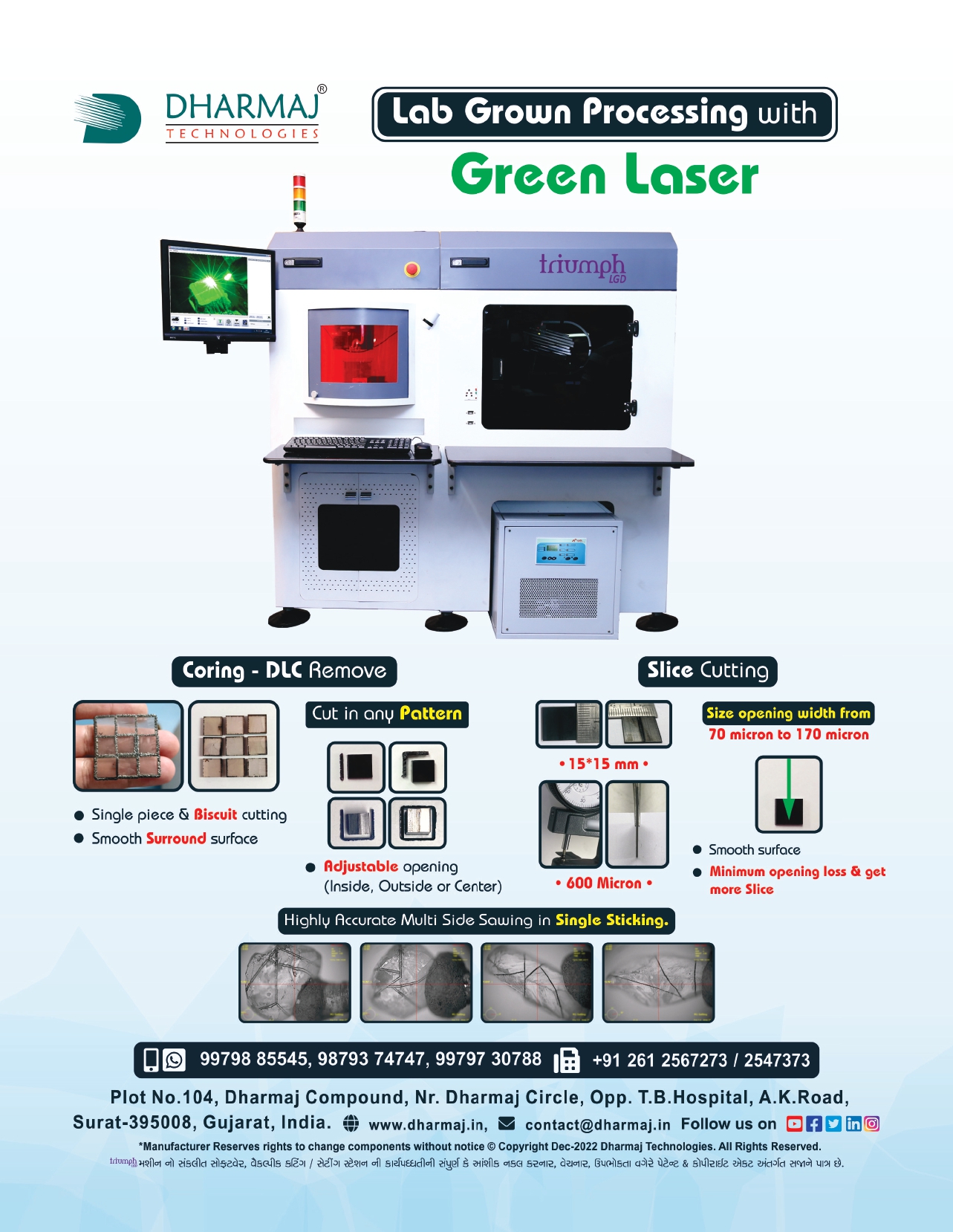 Labgrown Processing with Green Laser